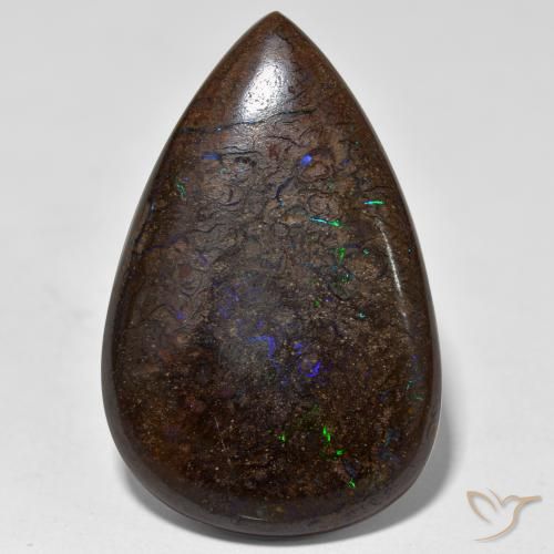 21.46ct Natural Multicolor Ópalo de roca, En forma de pera, Opaco