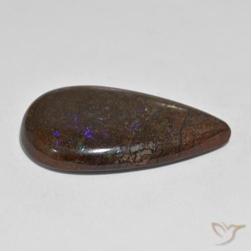 Ópalo de roca Multicolor natural de 21.46 ct, En forma de pera, Opaco