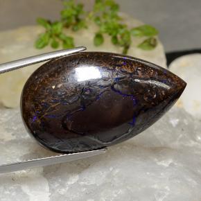 Ópalo boulder multicolor natural de 45,15 ct, en forma de pera, opaco