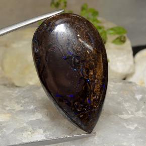 Ópalo boulder multicolor natural de 45,15 ct, en forma de pera, opaco