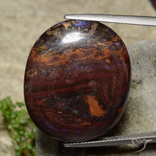 54.71ct Natural Multicolor Ópalo de roca, Ovalada, Opaco