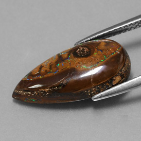 Ópalo de roca Multicolor natural de 6.34 ct, En forma de pera, Opaco