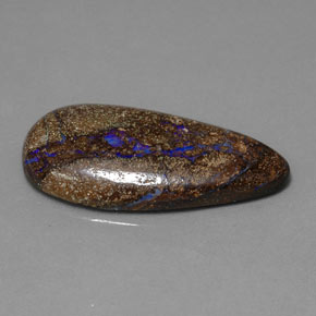Ópalo boulder multicolor natural de 12,04 ct, en forma de pera, opaco