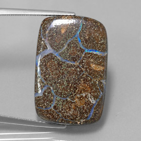 Ópalo de roca Multicolor natural de 22.37 ct, Corte Cojín, Opaco