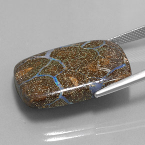 Ópalo de roca Multicolor natural de 22.37 ct, Corte Cojín, Opaco