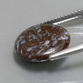 Ópalo de roca Multicolor natural de 4.48 ct, Corte Redondo, Opaco