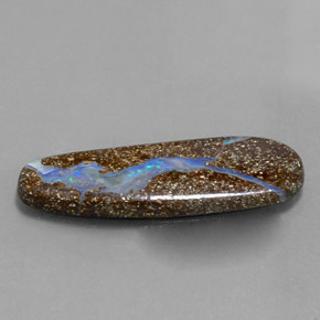 Ópalo boulder multicolor natural de 4,80 ct, forma elegante, opaco