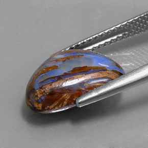 Ópalo boulder multicolor natural de 3,78 ct, en forma de pera, opaco