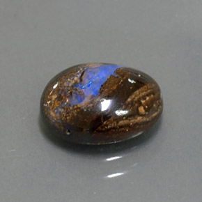 Ópalo boulder multicolor natural de 2,36 ct, corte óvalo, opaco