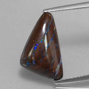 Ópalo boulder multicolor natural de 5,10 ct, forma elegante, opaco