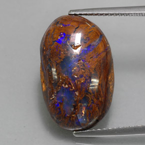 Ópalo boulder multicolor natural de 13,12 ct, forma elegante, opaco