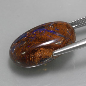 Ópalo boulder multicolor natural de 13,12 ct, forma elegante, opaco