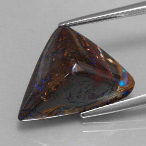 Ópalo boulder multicolor natural de 17,35 ct, forma elegante, opaco