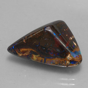 Ópalo boulder multicolor natural de 17,35 ct, forma elegante, opaco