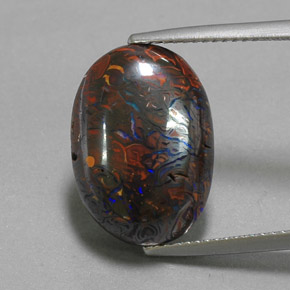 Ópalo de roca Multicolor natural de 13.07 ct, Ovalada, Opaco