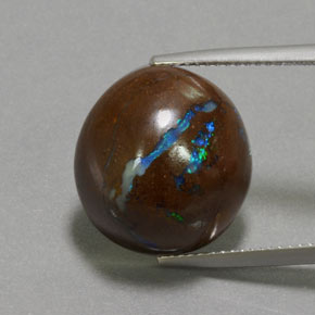Ópalo boulder multicolor natural de 14,85 ct, forma elegante, opaco