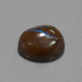 Ópalo boulder multicolor natural de 14,85 ct, forma elegante, opaco