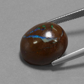 Ópalo boulder multicolor natural de 14,85 ct, forma elegante, opaco