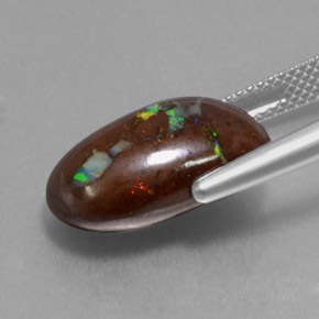 Ópalo de roca Multicolor natural de 9.75 ct, Corte Óvalo, Opaco