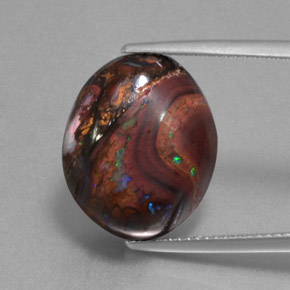 Ópalo de roca Multicolor natural de 13.62 ct, Forma elegante, Opaco