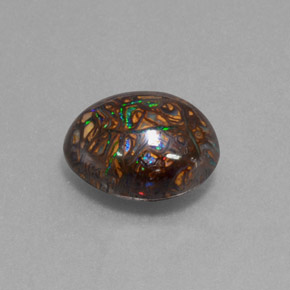 Ópalo boulder multicolor natural de 9,07 ct, forma elegante, opaco
