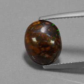 Ópalo de roca Multicolor natural de 4.95 ct, Corte Óvalo, Opaco
