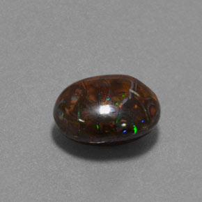 Ópalo de roca Multicolor natural de 4.95 ct, Corte Óvalo, Opaco