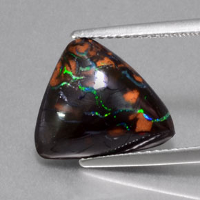 Ópalo boulder multicolor natural de 5,75 ct, forma elegante, opaco