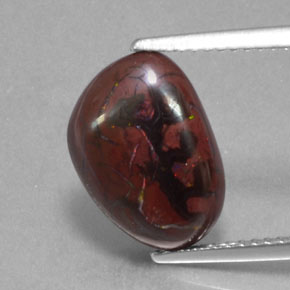 Ópalo boulder multicolor natural de 4,96 ct, forma elegante, opaco
