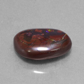 Ópalo boulder multicolor natural de 4,96 ct, forma elegante, opaco
