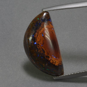 Ópalo boulder multicolor natural de 6,07 ct, forma elegante, opaco