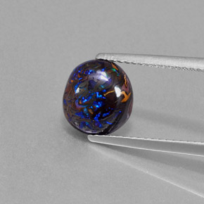 Ópalo boulder multicolor natural de 2,96 ct, forma elegante, opaco