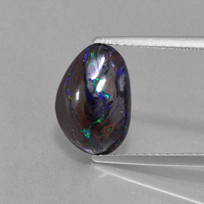 Ópalo de roca Multicolor natural de 3.56 ct, Forma elegante, Opaco