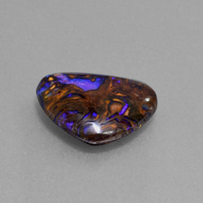 Ópalo boulder multicolor natural de 4,96 ct, trillón, opaco