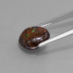 Ópalo de roca Multicolor natural de 4.42 ct, Corte Redondo, Opaco