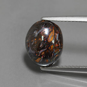 Ópalo de roca Multicolor natural de 4.33 ct, Corte Óvalo, Opaco