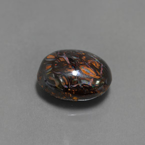 Ópalo de roca Multicolor natural de 4.33 ct, Corte Óvalo, Opaco
