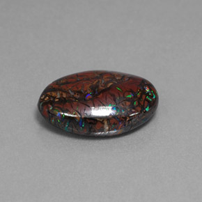 Ópalo de roca Multicolor natural de 7.00 ct, Corte Óvalo, Opaco