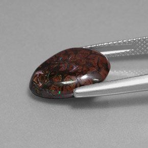 Ópalo de roca Multicolor natural de 7.09 ct, Forma elegante, Opaco