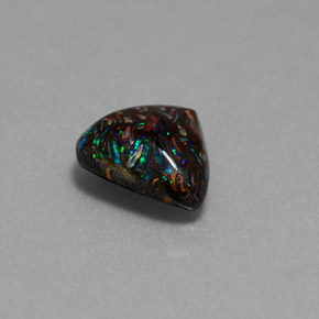 Ópalo boulder multicolor natural de 3,13 ct, forma elegante, opaco