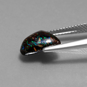 Ópalo boulder multicolor natural de 3,13 ct, forma elegante, opaco