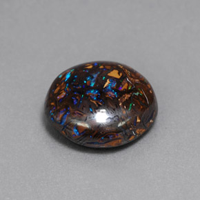 Ópalo de roca Multicolor natural de 6.30 ct, Corte Redondo, Opaco