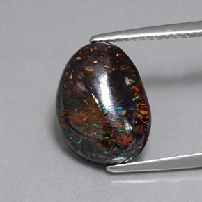 Ópalo de roca Multicolor natural de 5.77 ct, Forma elegante, Opaco