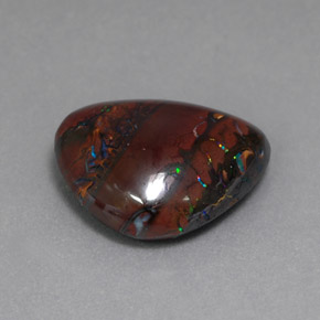 Ópalo boulder multicolor natural de 8,84 ct, trillón, opaco