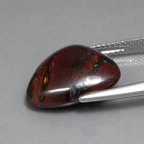 Ópalo boulder multicolor natural de 8,84 ct, trillón, opaco