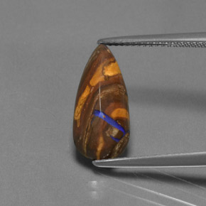 Ópalo boulder multicolor natural de 4,55 ct, en forma de pera, opaco
