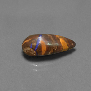 Ópalo boulder multicolor natural de 4,55 ct, en forma de pera, opaco