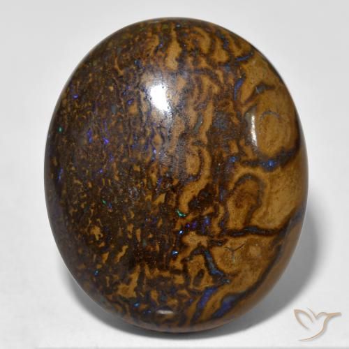 34.16ct Natural Multicolor Ópalo de roca, Ovalada, Opaco