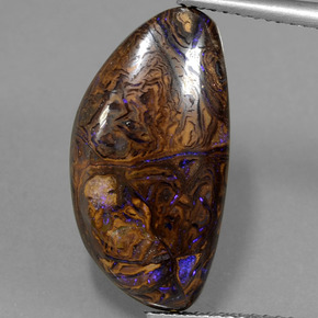 Ópalo boulder multicolor natural de 8,17 ct, forma elegante, opaco