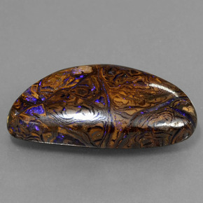 Ópalo boulder multicolor natural de 8,17 ct, forma elegante, opaco